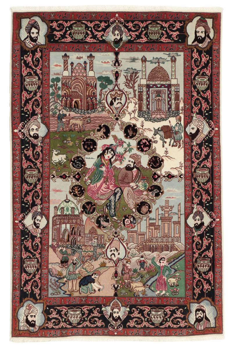 Tapete persa Tabriz 50Raj 159x104 159x104, Tapete persa Atado à mão