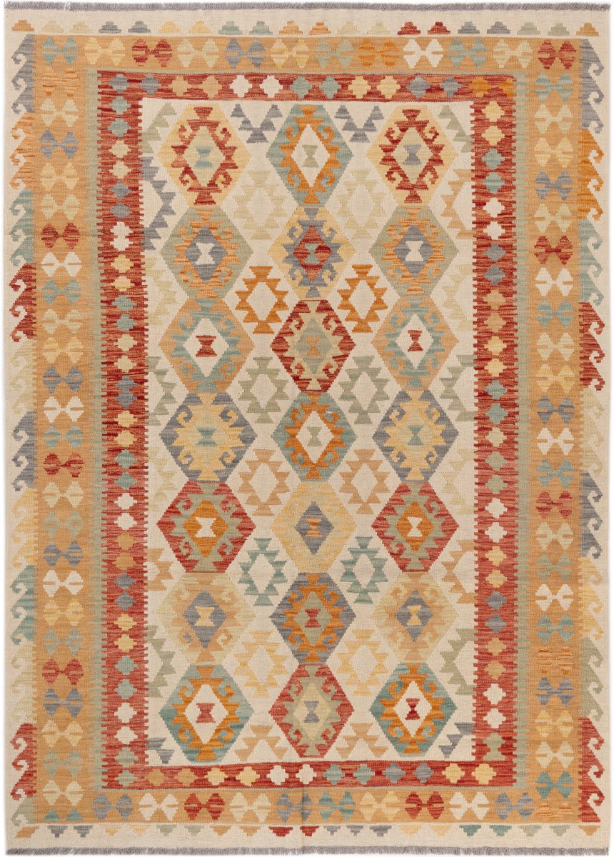 Afghaans tapijt Kilim Afghan 240x176 240x176, Perzisch tapijt Handgeweven