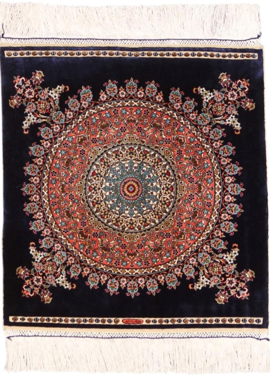 Chinese rug Hereke Silk 47x45 47x45, Persian Rug Knotted by hand