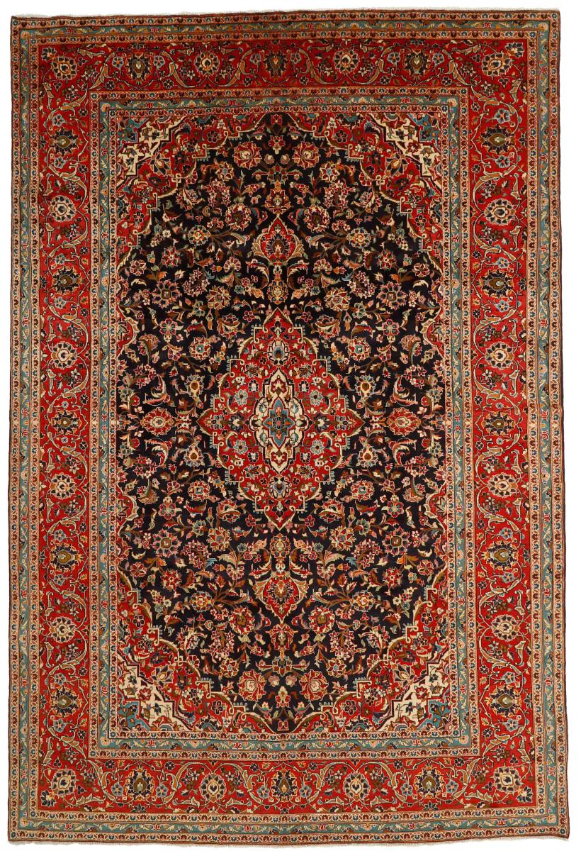Persian Rug Keshan 12'4"x8'2" 12'4"x8'2", Persian Rug Knotted by hand