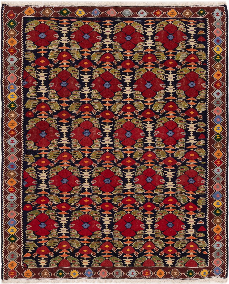 Tapete persa Kilim Senneh 146x119 146x119, Tapete persa Atado à mão