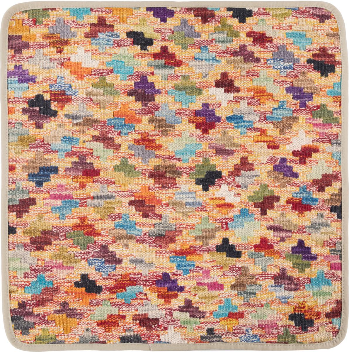 Afghan rug Kilim Afghan Cushion Cover 50x50 50x50, Persian Rug Knotted by hand