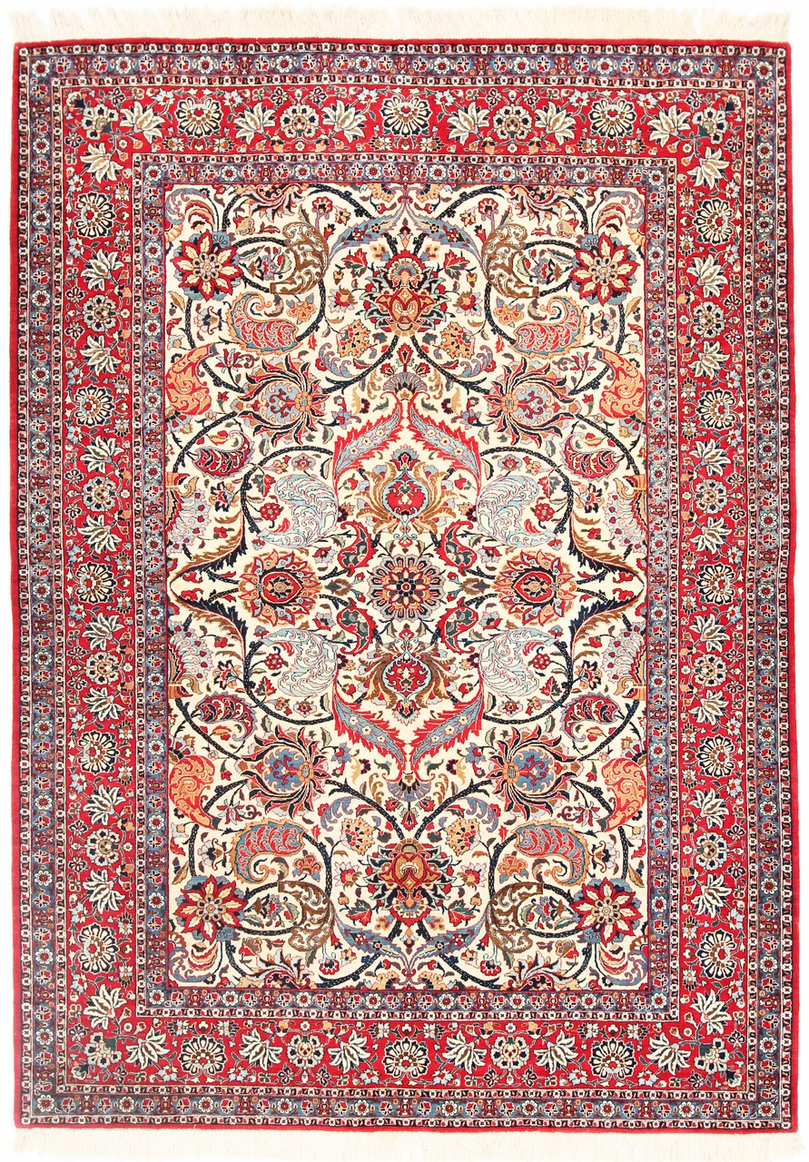 Perský koberec Isfahan Starý 207x147 207x147, Perský koberec Ručně vázaný