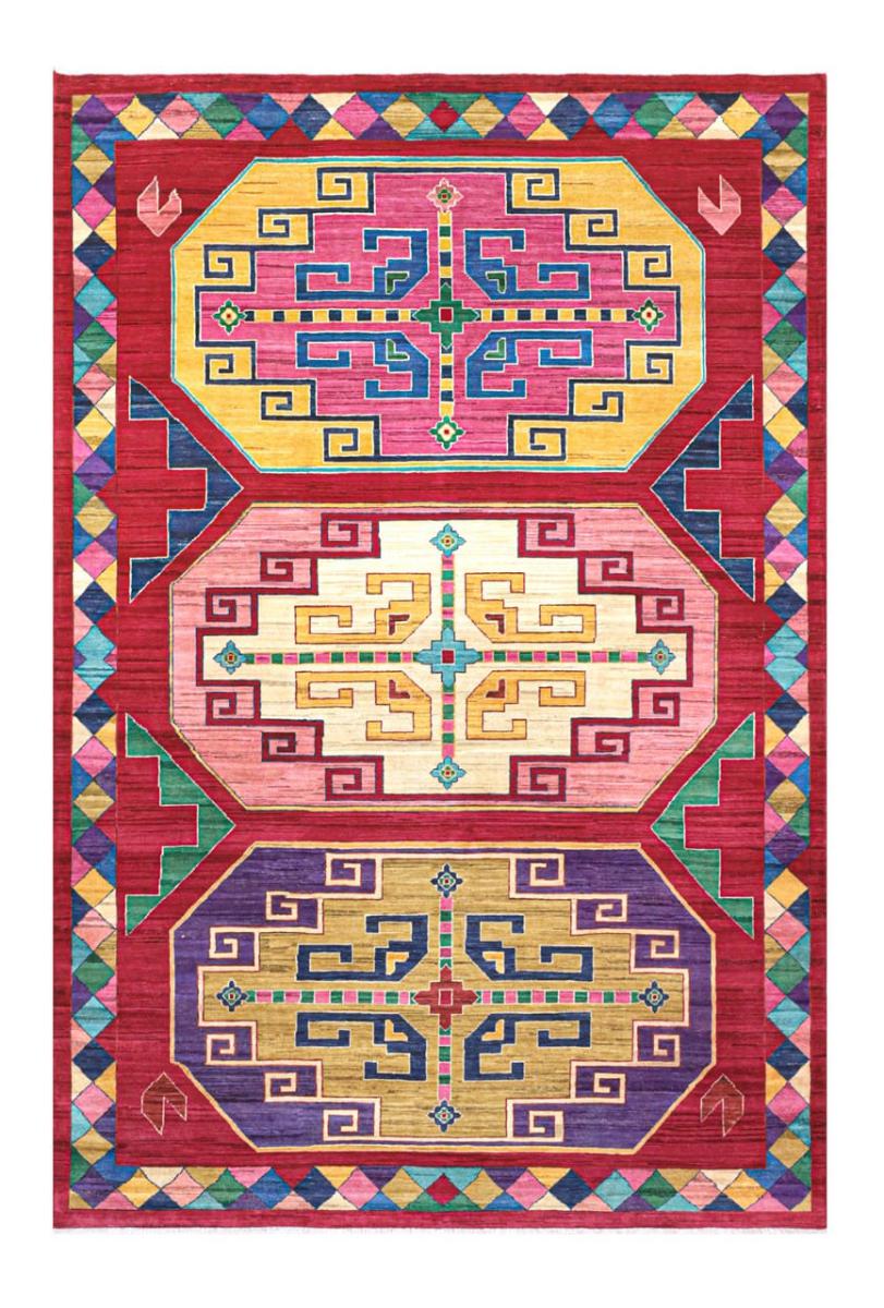 Pakistanilainen matto Kazak Edition 294x201 294x201, Persialainen matto Solmittu käsin