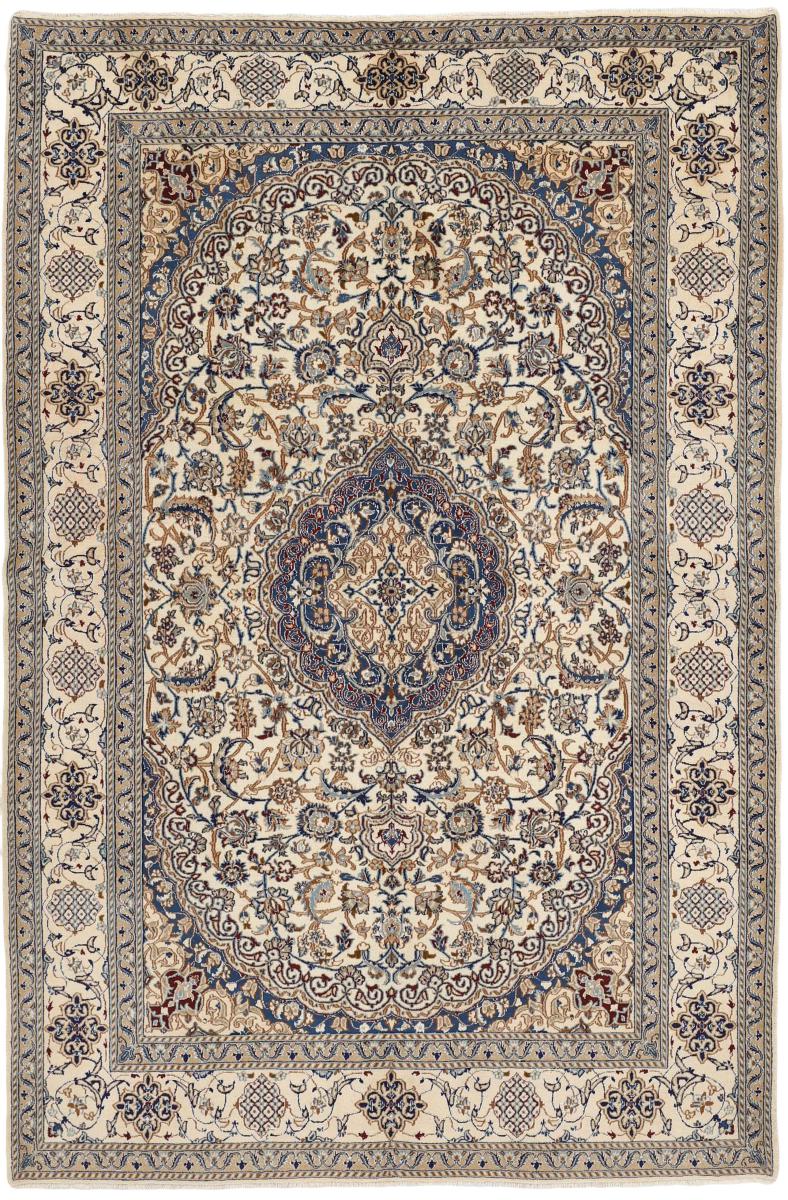Tapis persan Naïn 296x197 296x197, Tapis persan Noué à la main