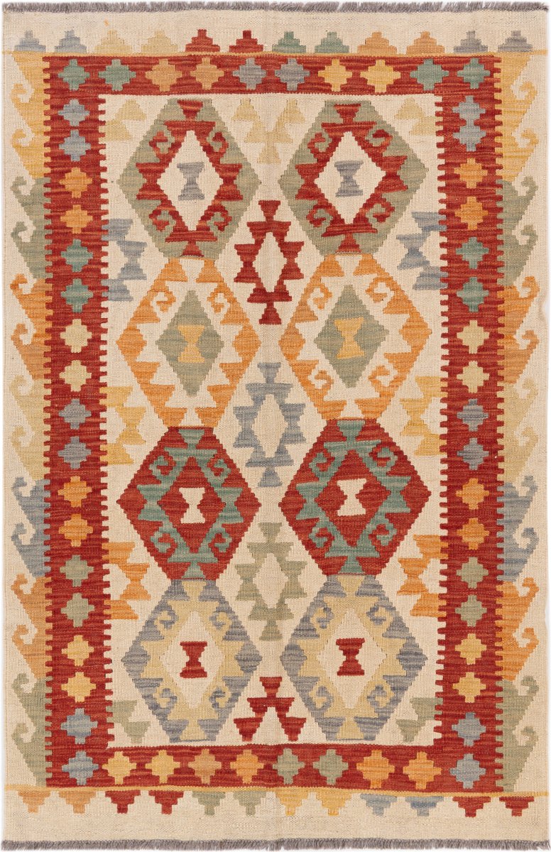 Afghanischer Teppich Kelim Afghan 153x100 153x100, Perserteppich Handgewebt
