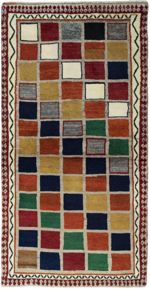 Persian Rug Persian Gabbeh Ghashghai 211x110 211x110, Persian Rug Knotted by hand
