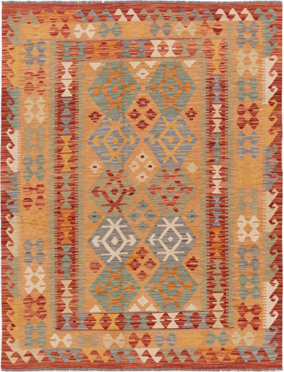 Afghansk tæppe Kelim Afghan 201x153 201x153, Persisk tæppe Håndvævet