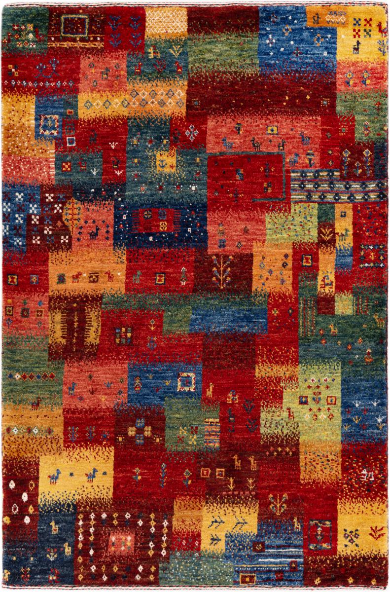 Tapis persan Persan Gabbeh Loribaft Atelier 125x84 125x84, Tapis persan Noué à la main
