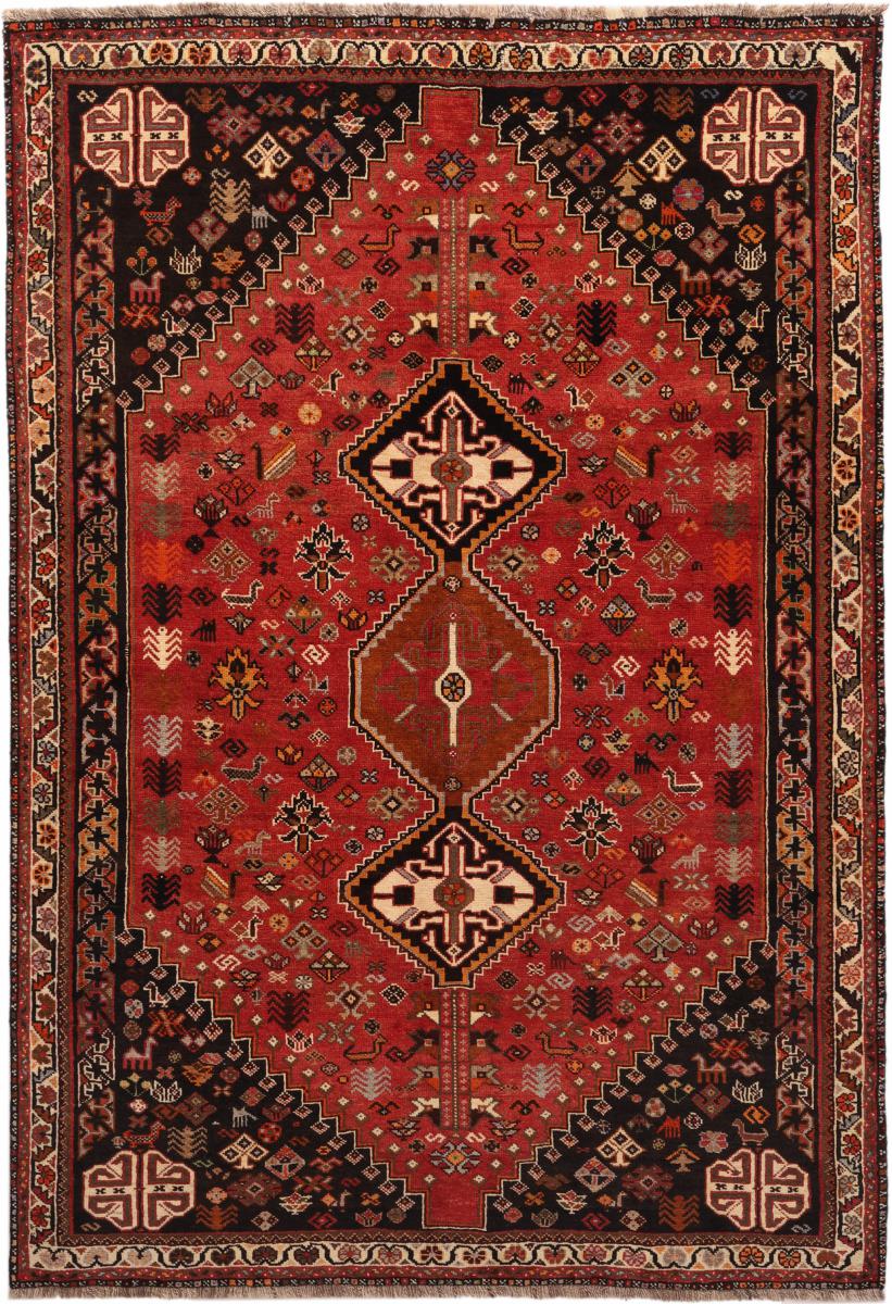 Tapete persa Shiraz 261x180 261x180, Tapete persa Atado à mão