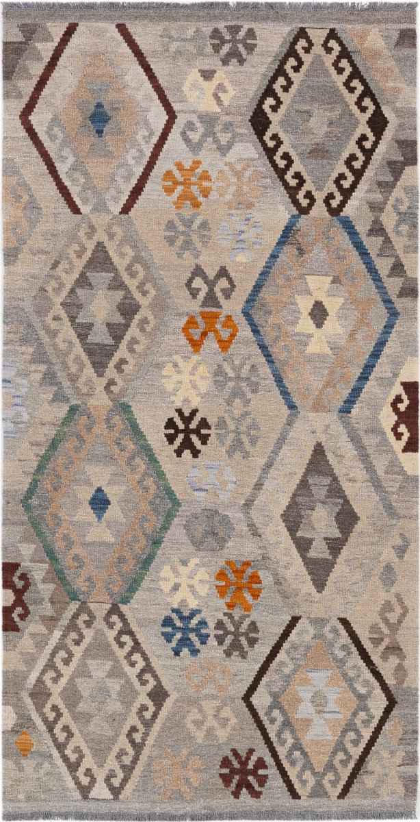 Afghanischer Teppich Kelim Afghan 203x103 203x103, Perserteppich Handgewebt