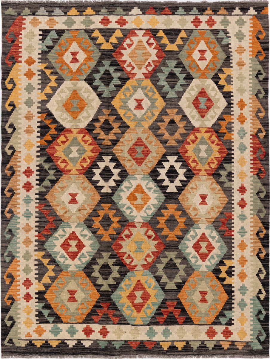 Tapete afegão Kilim Afegão 199x164 199x164, Tapete persa Tecido à mão