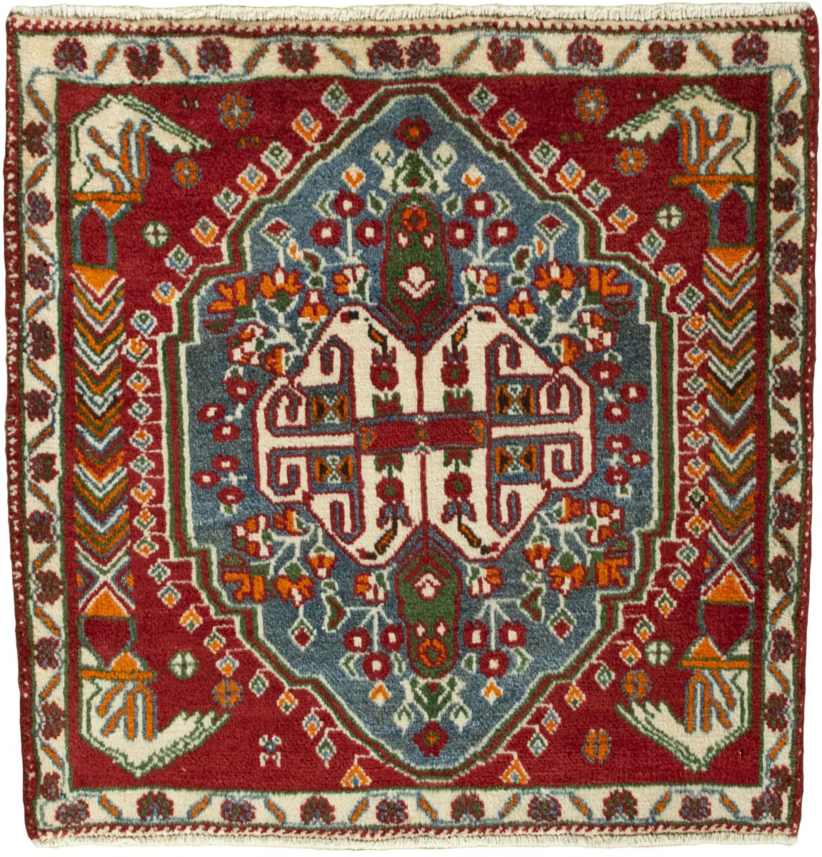 Tapis persan Shiraz 73x69 73x69, Tapis persan Noué à la main