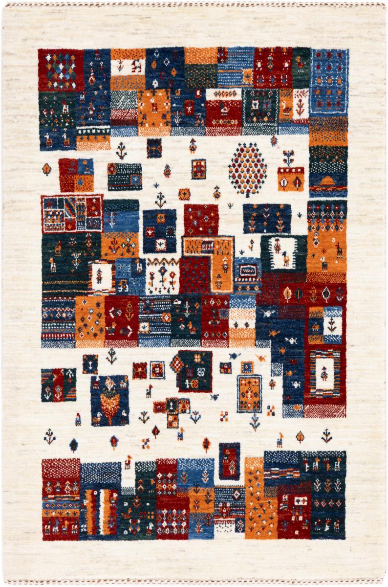 Tapis persan Persan Gabbeh Loribaft Atelier 128x85 128x85, Tapis persan Noué à la main