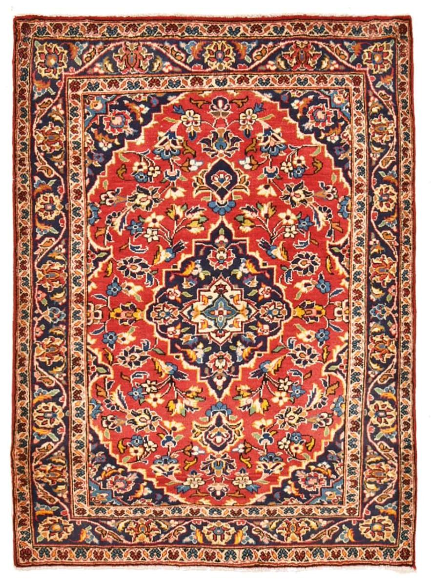 Tapis persan Kashan 141x101 141x101, Tapis persan Noué à la main