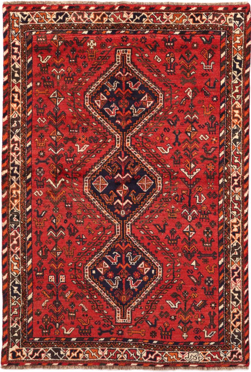 Tapete persa Shiraz 241x164 241x164, Tapete persa Atado à mão