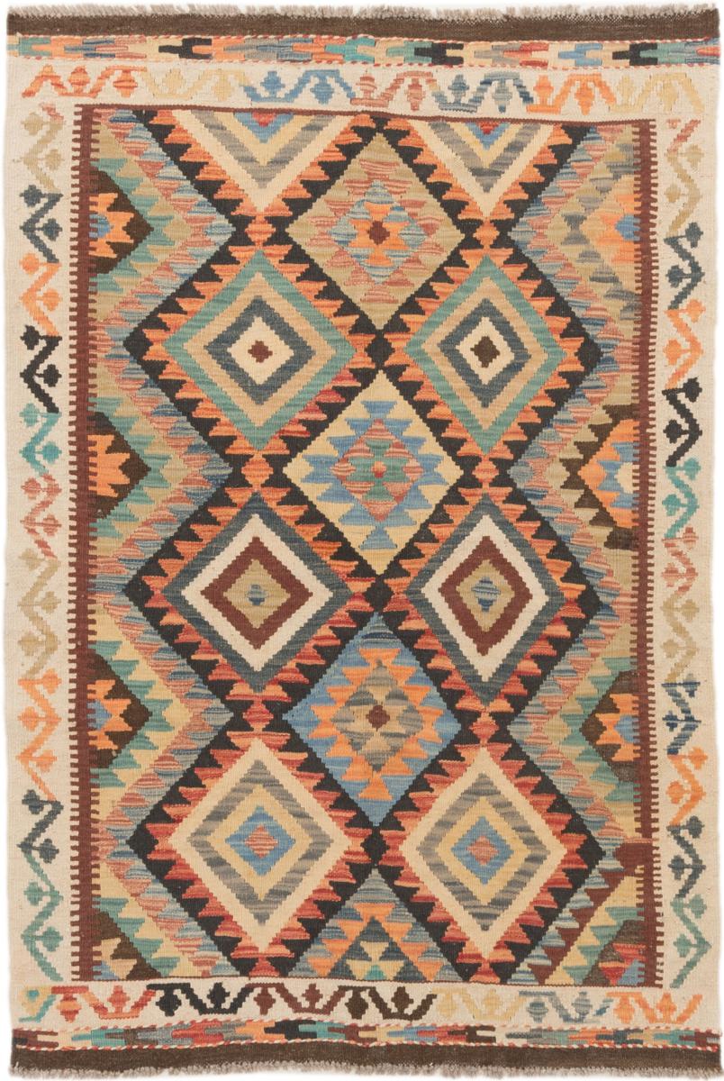 Tapete afegão Kilim Afegão 147x101 147x101, Tapete persa Tecido à mão