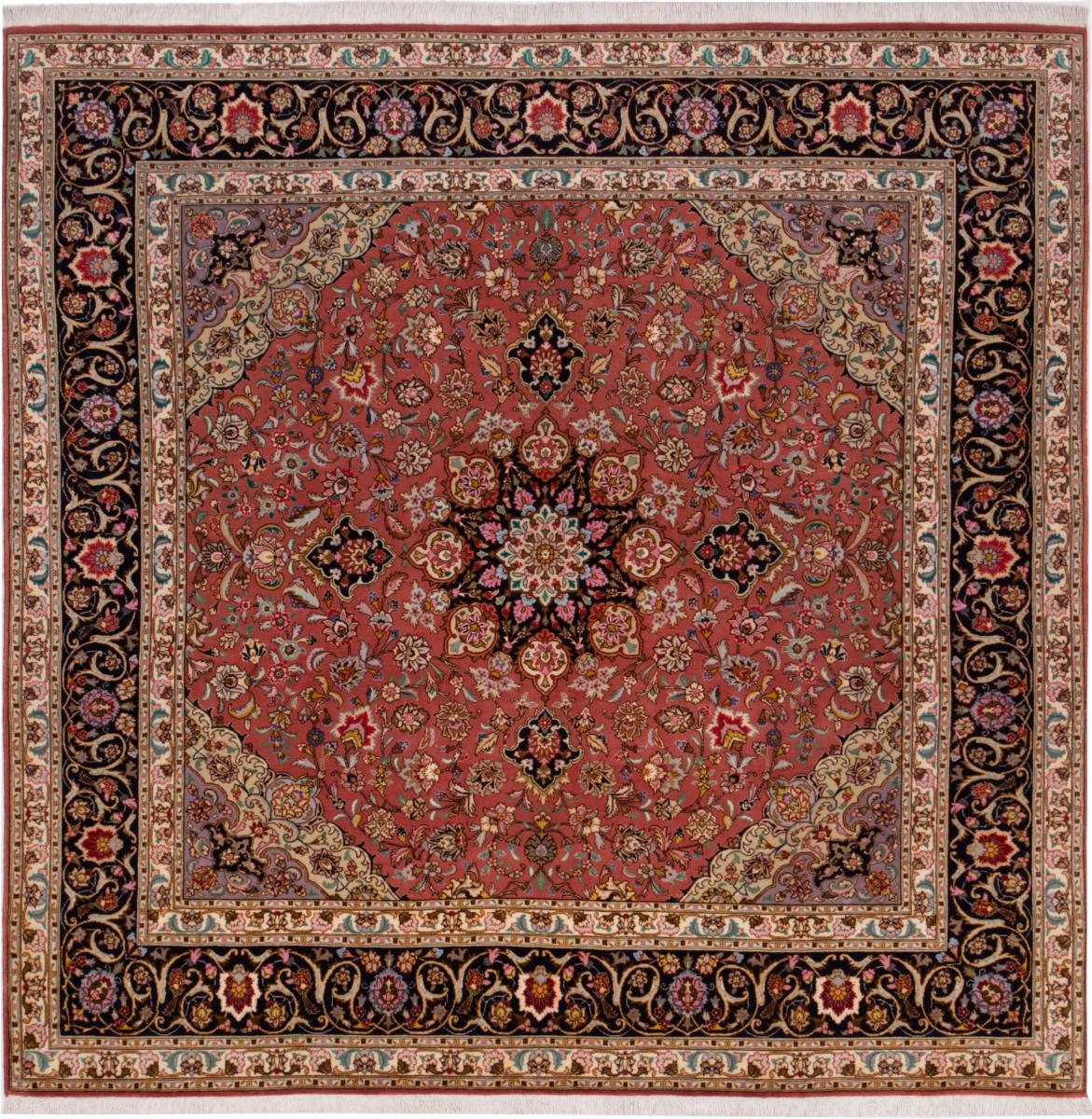 Persian Rug Tabriz 50Raj 195x195 195x195, Persian Rug Knotted by hand