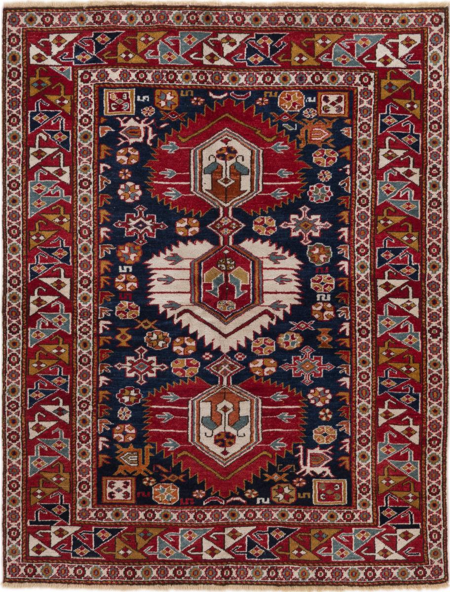 Russisk tæppe Shirvan Gamle 128x101 128x101, Persisk tæppe Knyttet i hånden