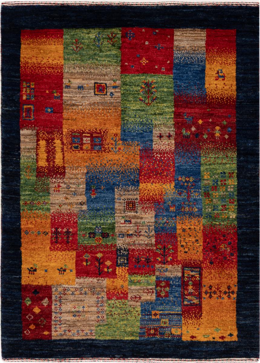 Tapete persa Persa Gabbeh Loribaft Nowbaft 99x71 99x71, Tapete persa Atado à mão