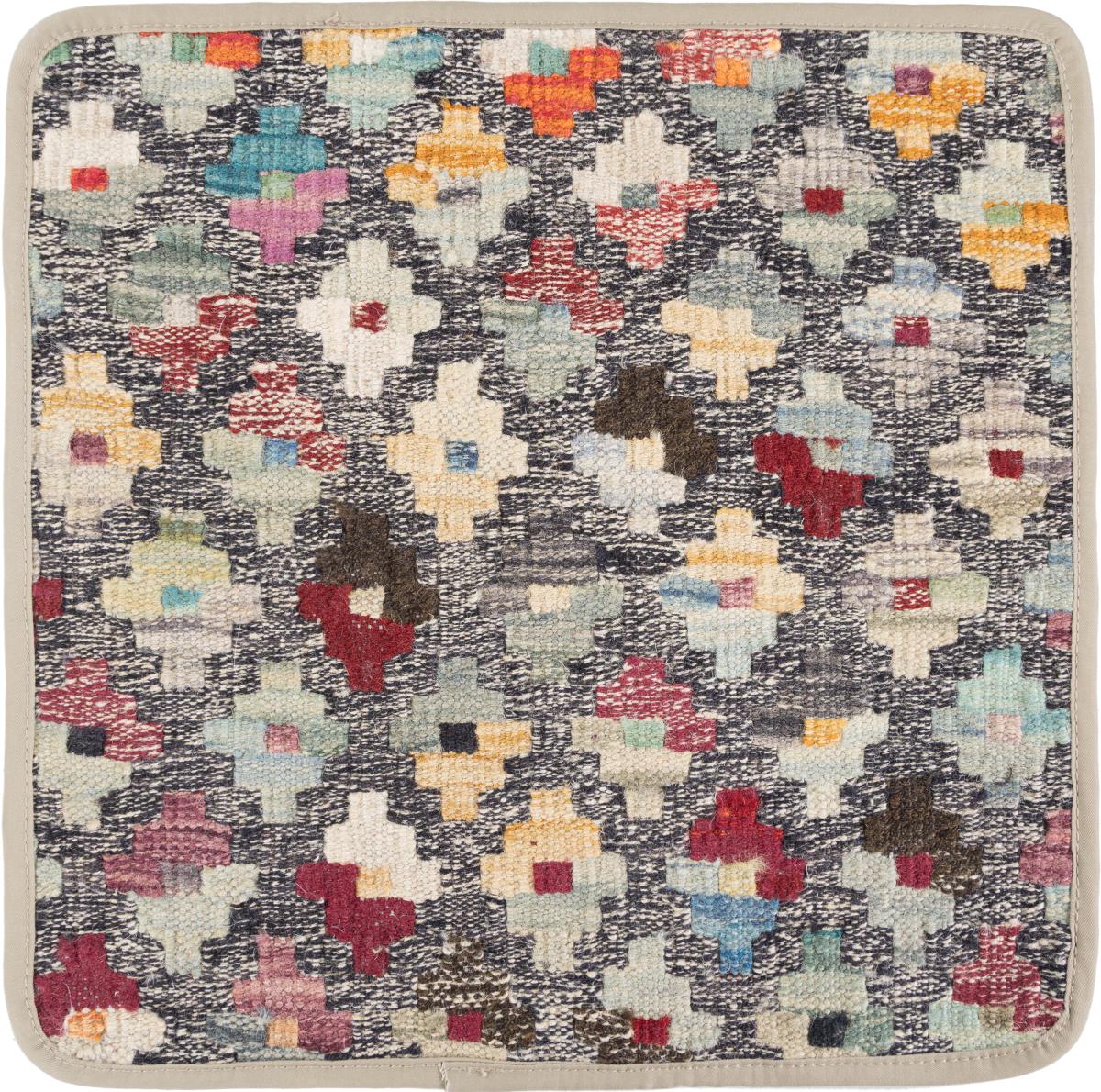Afghanska mattan Kilim Afghan Kuddfodral 40x40 40x40, Persisk matta Knuten för hand