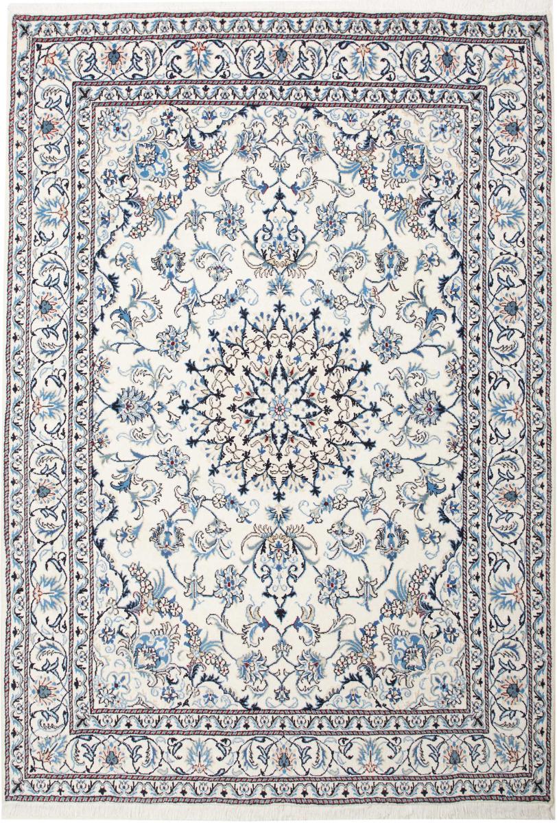 Persian Rug Nain 8'1"x5'4" 8'1"x5'4", Persian Rug Knotted by hand