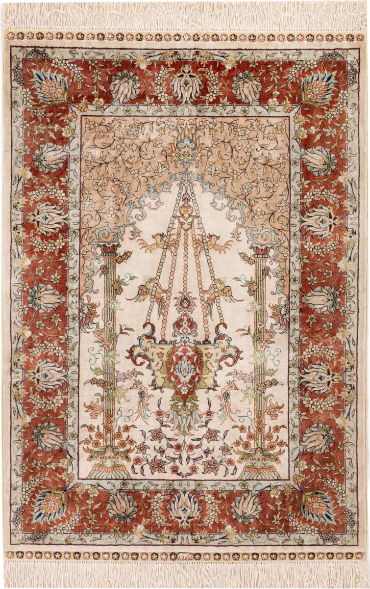  Hereke Mătase 93x62 93x62, Covor persan Lucrate de mână