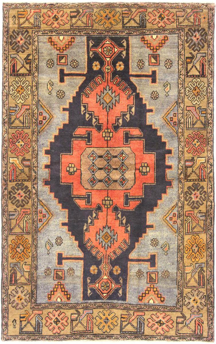 Persisk tæppe Sandjan 201x125 201x125, Persisk tæppe Knyttet i hånden