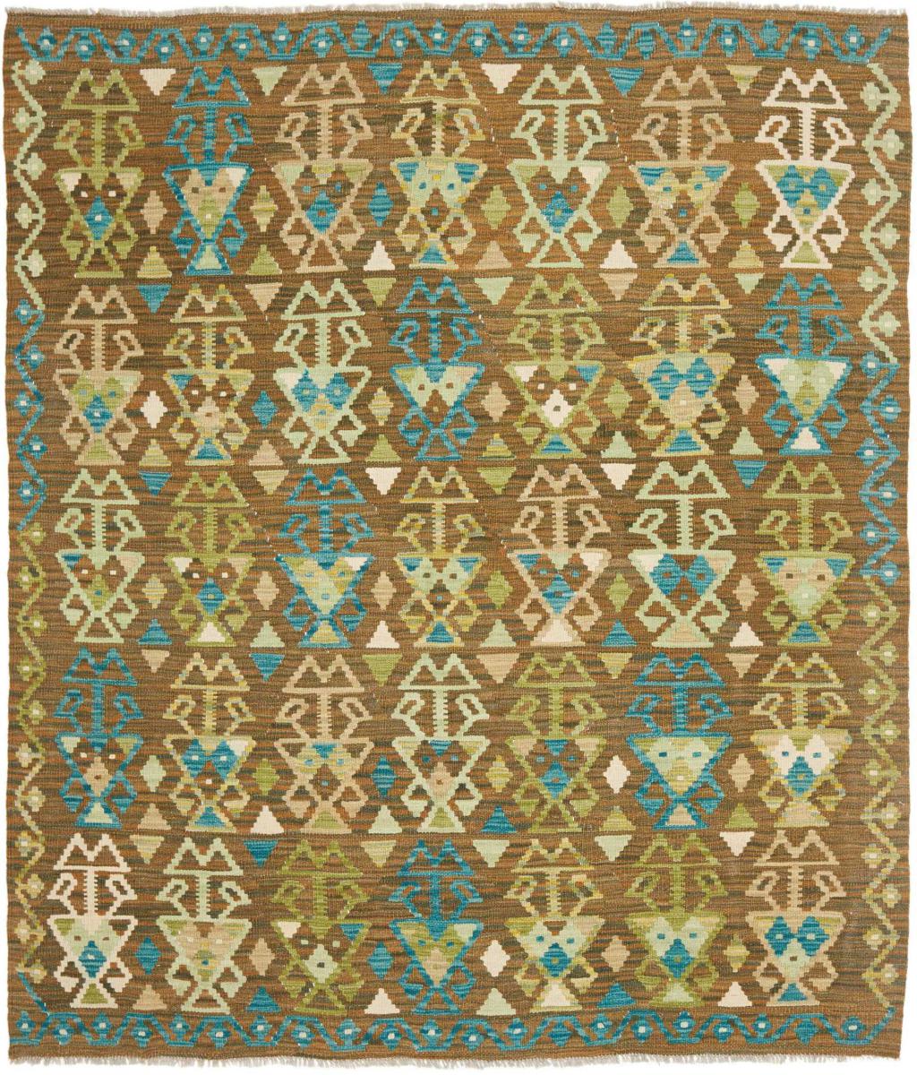 Tapete afegão Kelim Afghan 198x169 198x169, Tapete persa Tecido à mão