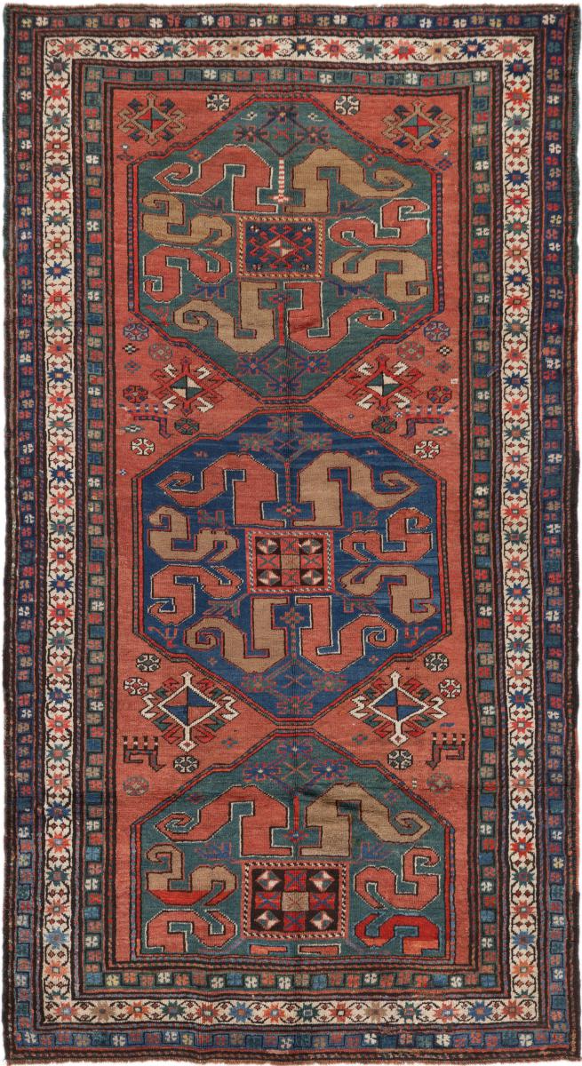 Rysk matta Kazak Antik 260x137 260x137, Persisk matta Knuten för hand