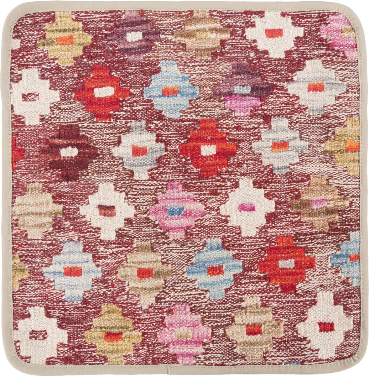 Afghan rug Kilim Afghan Cushion Cover 40x40 40x40, Persian Rug Knotted by hand