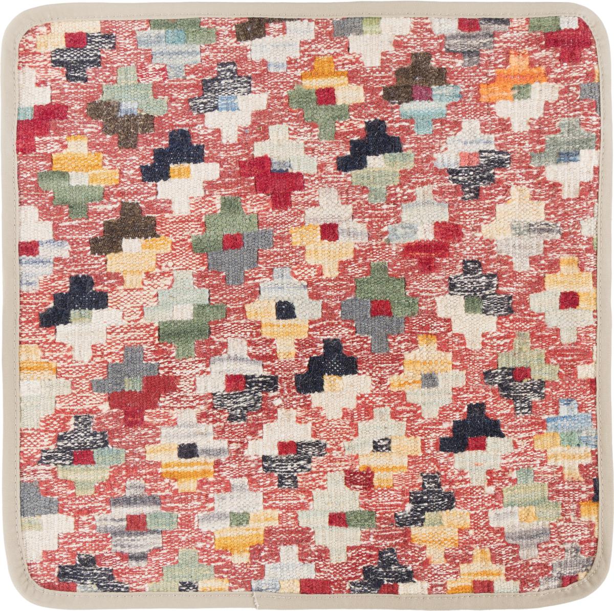 Afghanska mattan Kilim Afghan Kuddfodral 40x40 40x40, Persisk matta Knuten för hand