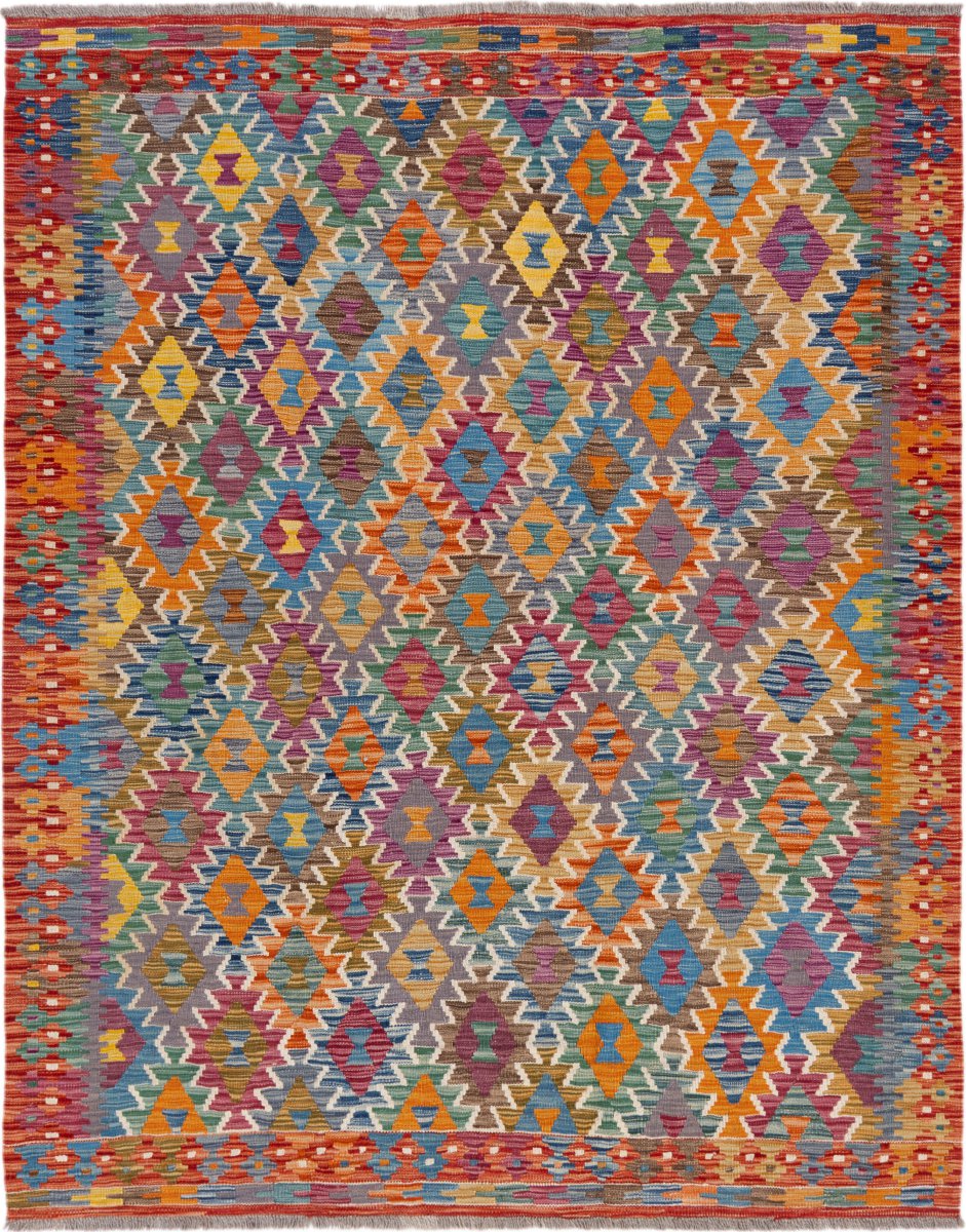 Tapete afegão Kilim Afegão 204x165 204x165, Tapete persa Tecido à mão