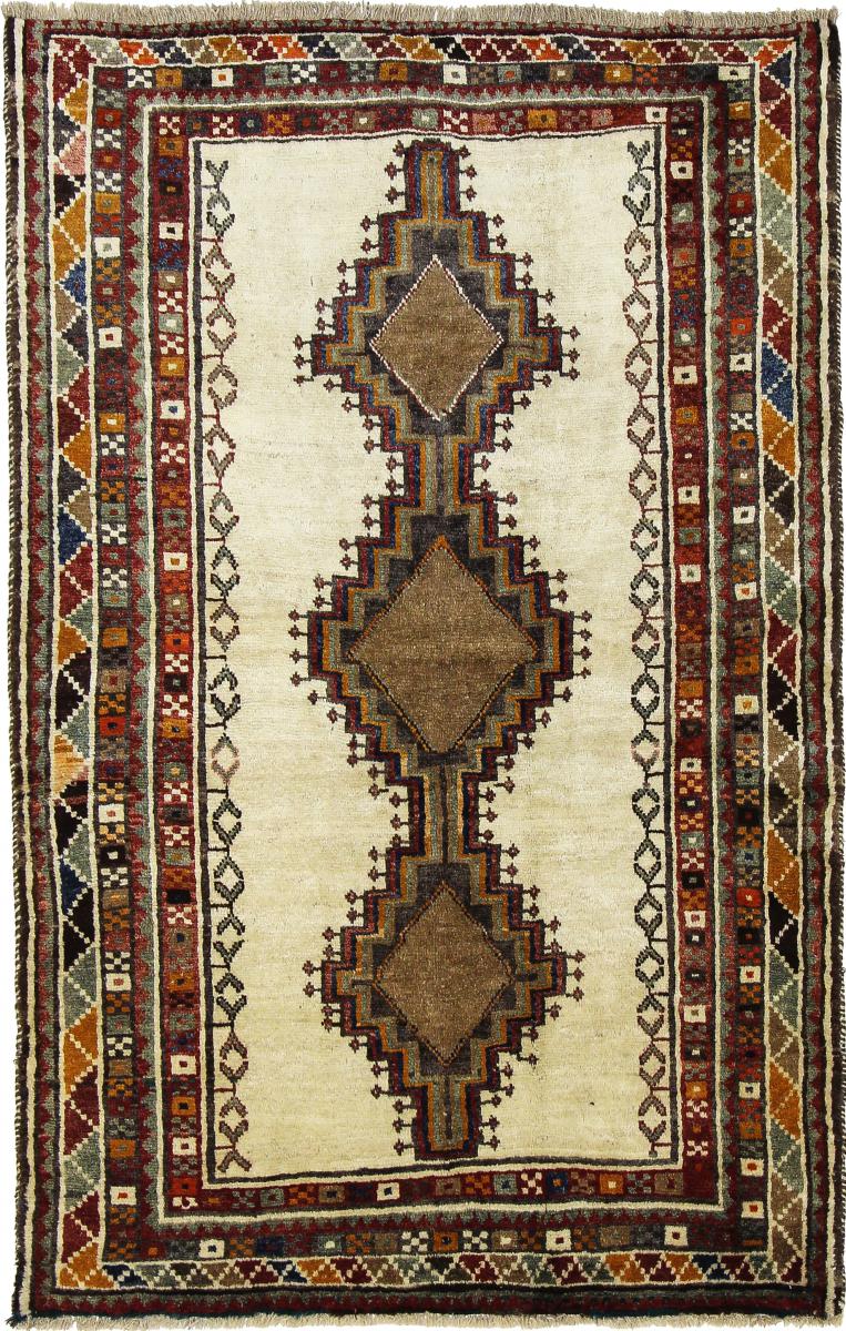 Tapete persa Ghashghai 205x131 205x131, Tapete persa Atado à mão