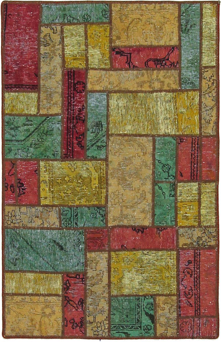 Tapete persa Patchwork 151x96 151x96, Tapete persa Atado à mão