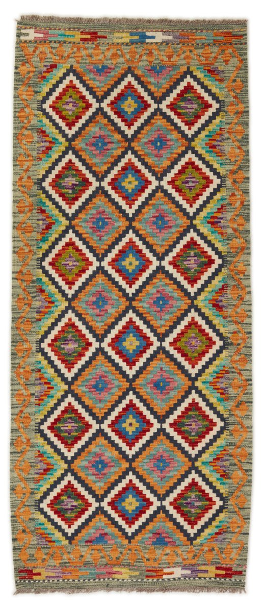 Covor afgan Chilim Afghan 198x83 198x83, Covor persan Țesut manual