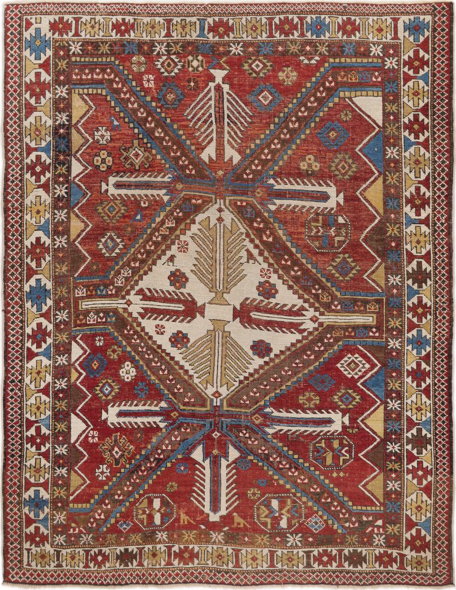 Russisk tæppe Shirvan Antikke 150x119 150x119, Persisk tæppe Knyttet i hånden