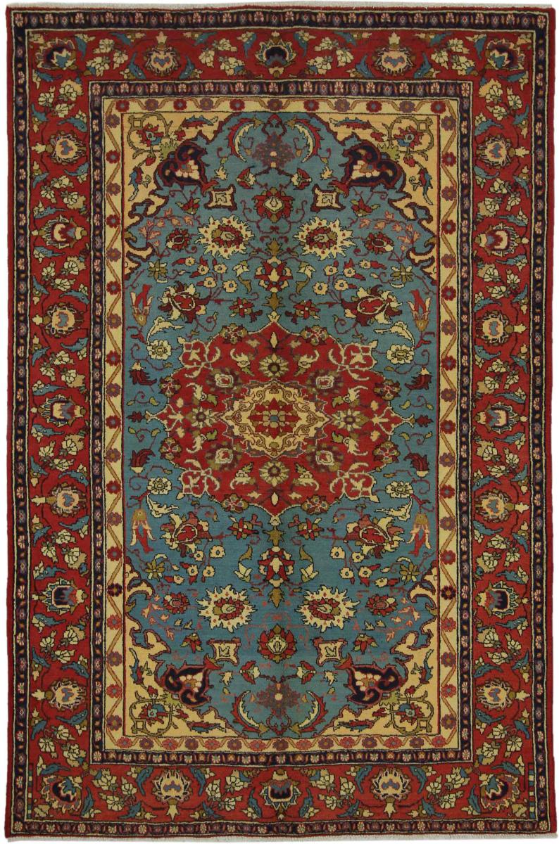 Persisk tæppe Keshan 221x146 221x146, Persisk tæppe Knyttet i hånden