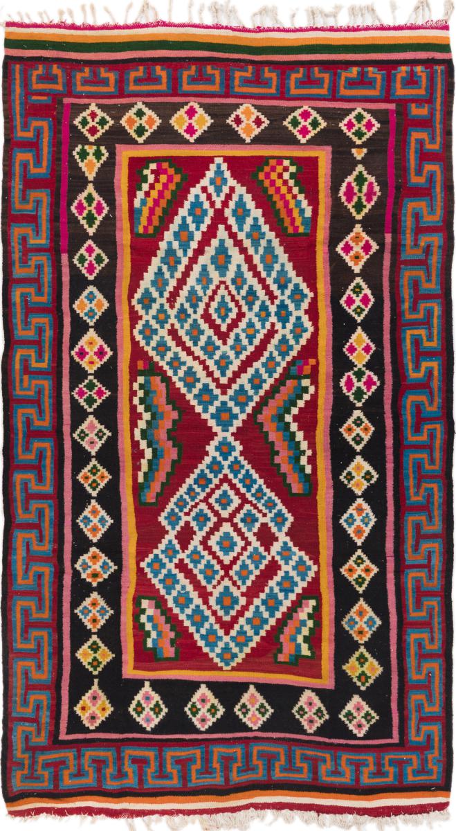 Perserteppich Kelim Fars Alt 9'9"x5'9" 9'9"x5'9", Perserteppich Handgewebt