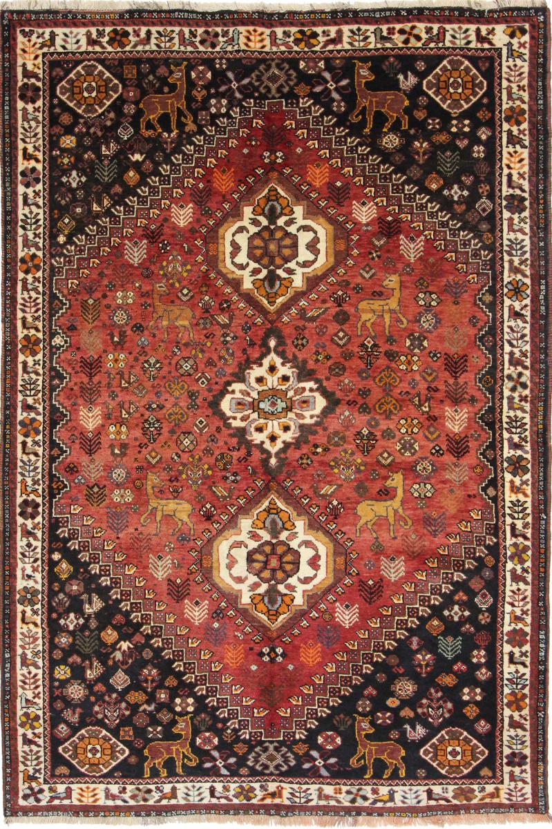 Persisk tæppe Ghashghai 262x174 262x174, Persisk tæppe Knyttet i hånden