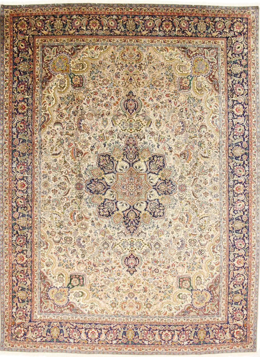 Tapete persa Tabriz 50Raj 13'1"x9'10" 13'1"x9'10", Tapete persa Atado à mão