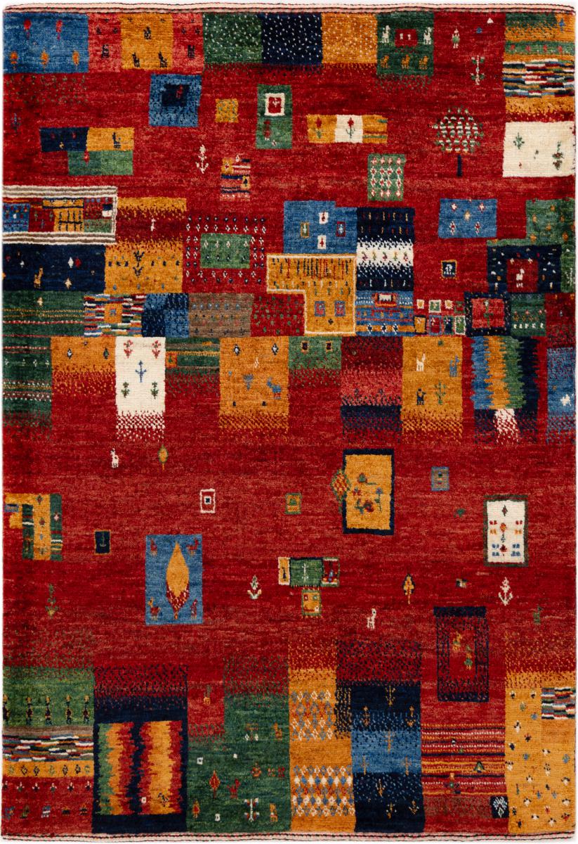 Tapis persan Persan Gabbeh Loribaft Atelier 123x83 123x83, Tapis persan Noué à la main