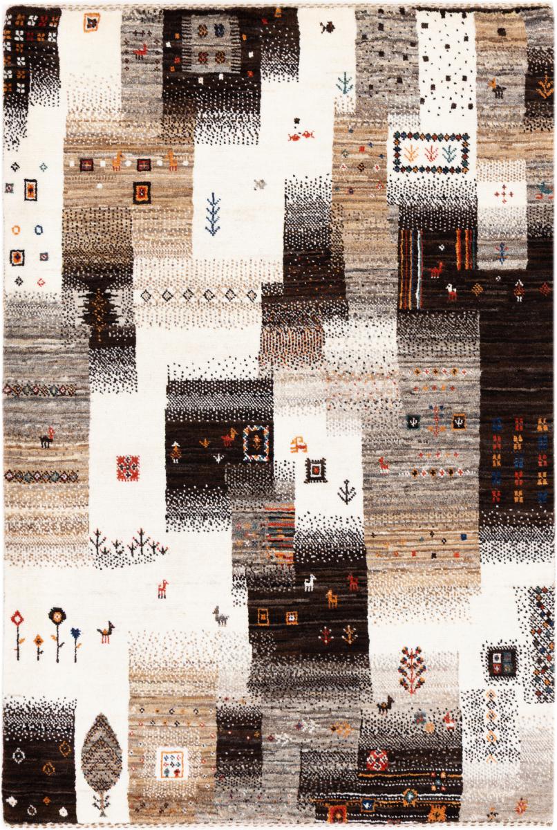 Tapis persan Persan Gabbeh Loribaft Atelier 124x82 124x82, Tapis persan Noué à la main