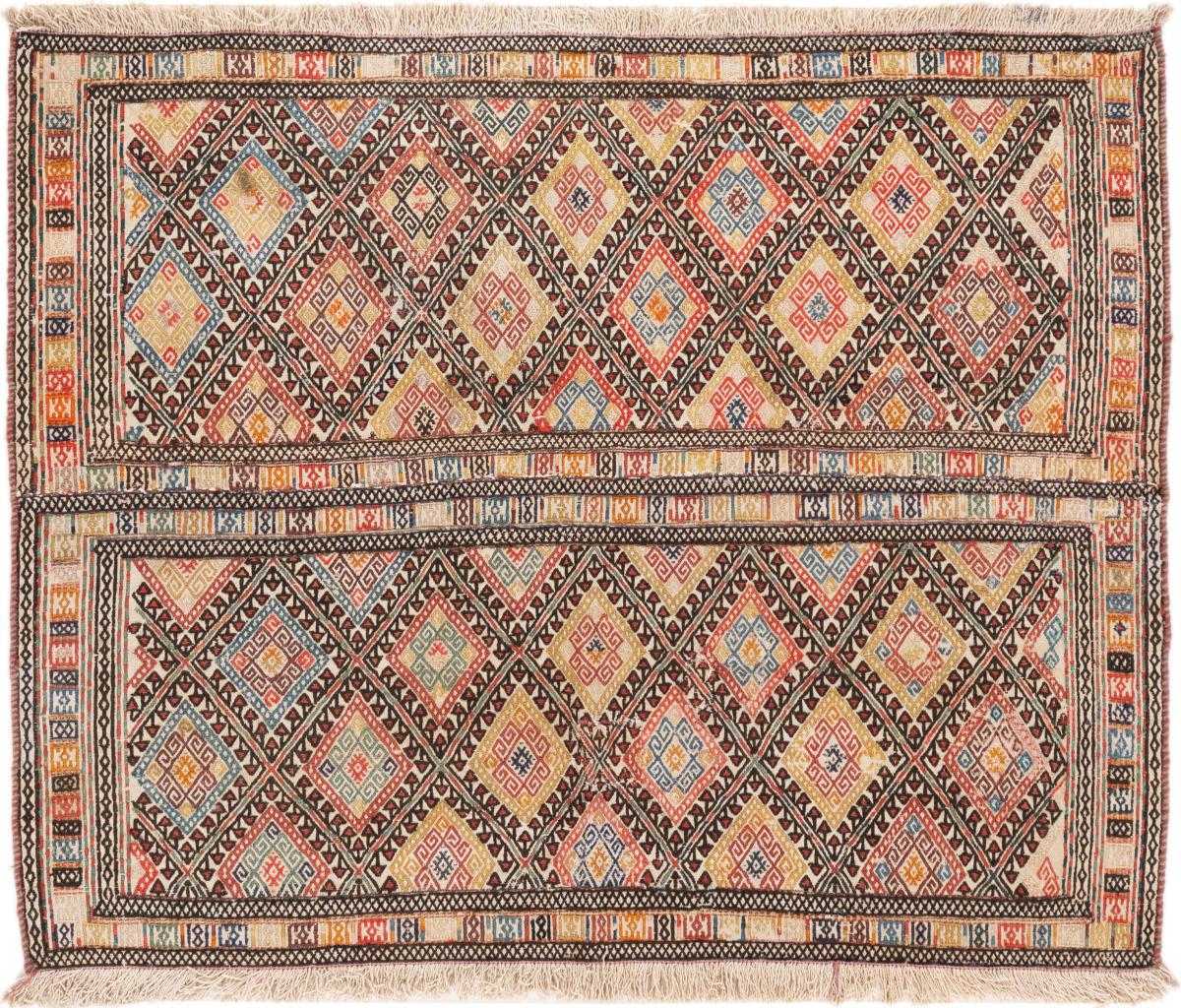 Tappeto persiano Kilim Fars Soumak 100x81 100x81, Tappeto persiano Annodato a mano