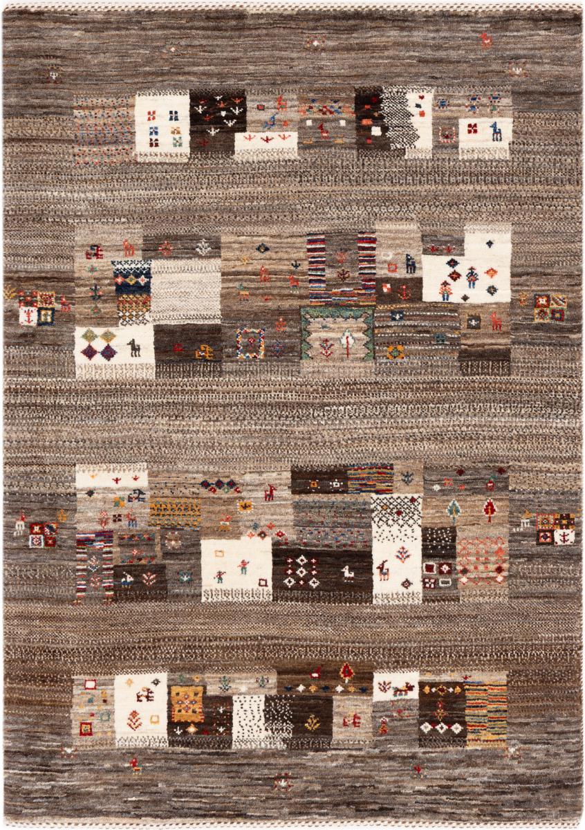 Tapis persan Persan Gabbeh Loribaft Atelier 123x88 123x88, Tapis persan Noué à la main