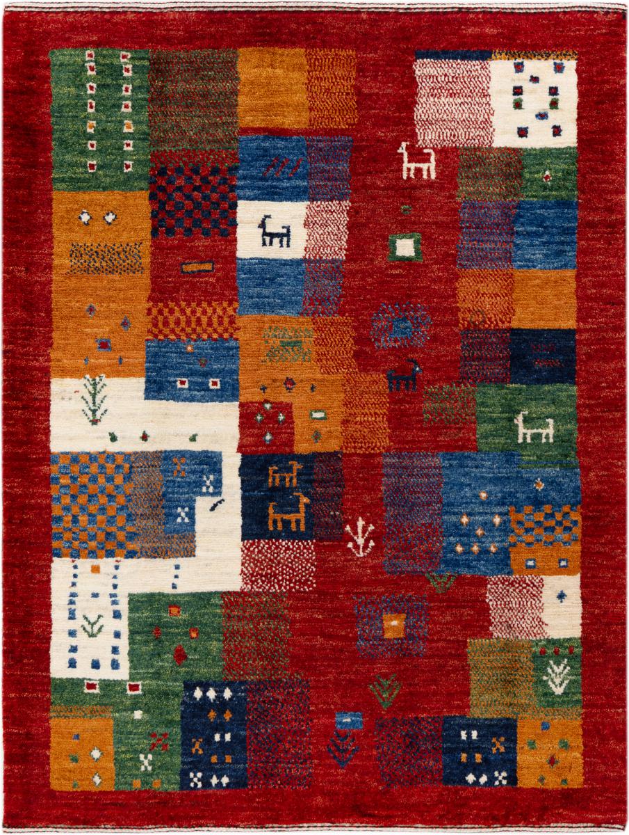 Tapis persan Persan Gabbeh Loribaft Atelier 109x81 109x81, Tapis persan Noué à la main