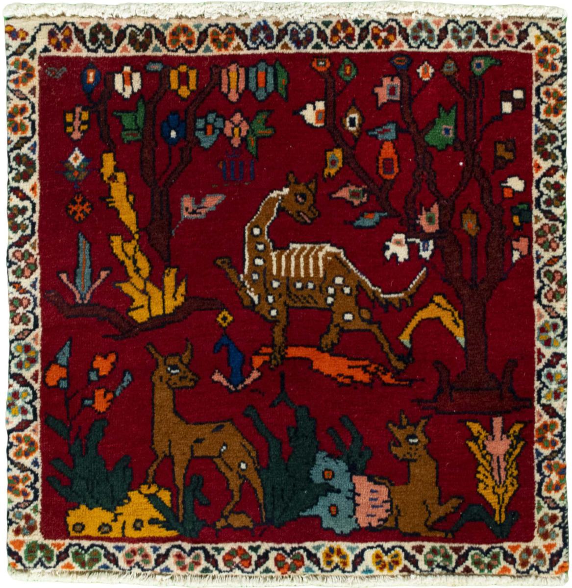 Tappeto persiano Shiraz 58x61 58x61, Tappeto persiano Annodato a mano