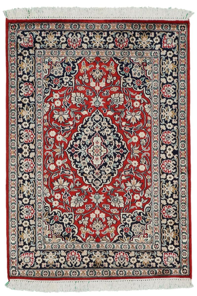 インドのカーペット カシミール シルク 89x66 89x66,  ペルシャ絨毯 手織り