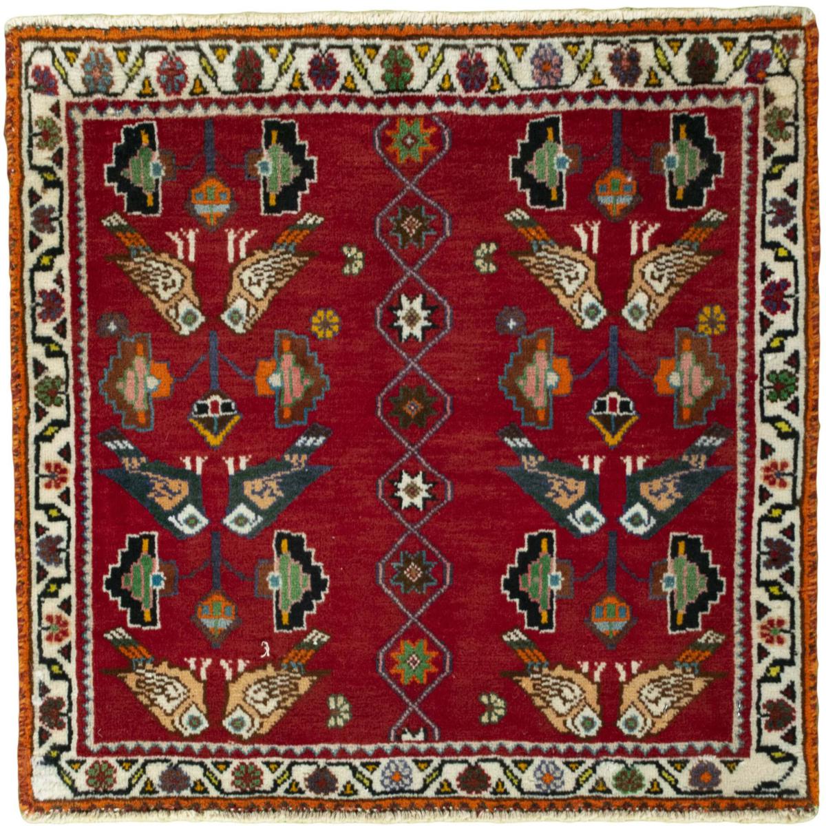 Perzisch tapijt Shiraz 62x63 62x63, Perzisch tapijt Handgeknoopte