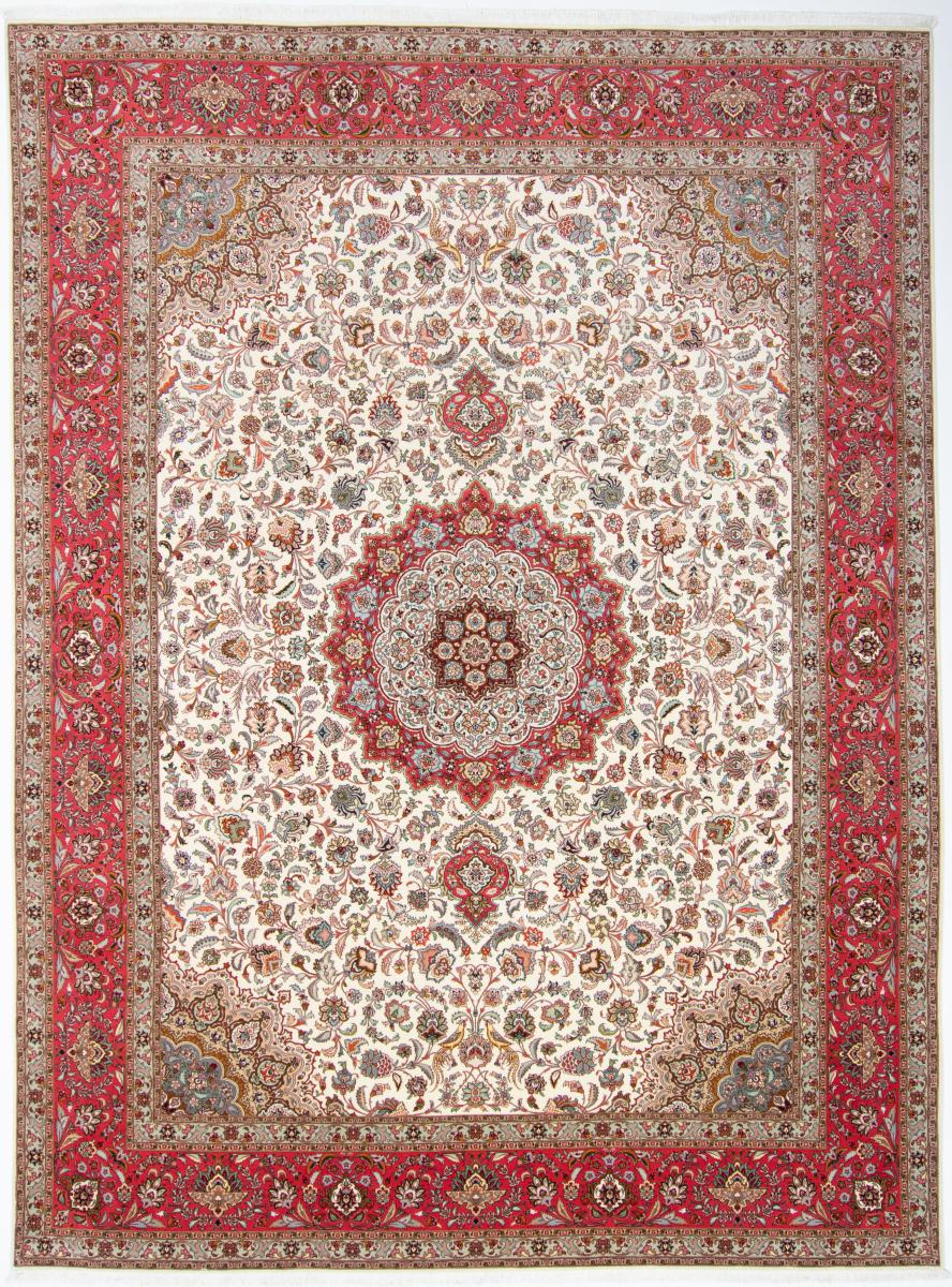 Tapete persa Tabriz 50Raj 13'4"x9'10" 13'4"x9'10", Tapete persa Atado à mão